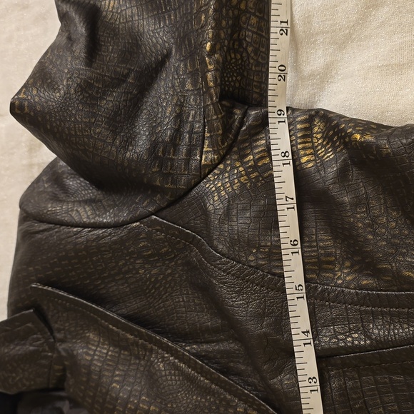 Alfani Black Textured Leather Jacket - Picture 8 of 14